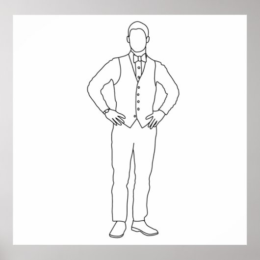 Blaine Anderson Line zeichnend Poster (Vorne)