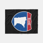 Blaine Minnesota Karte Highway Interstate Schild S Fleecedecke (Vorderseite (Horizontal))