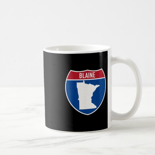 Blaine Minnesota Karte Highway Interstate Schild S Kaffeetasse (Rechts)