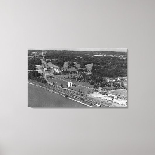 Blaine, WA Birds Augenblick und Int. Friedensbogen Leinwanddruck (Vorderseite)