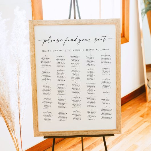 BLAIR Alphabetische Hochzeitssattelkarte Poster