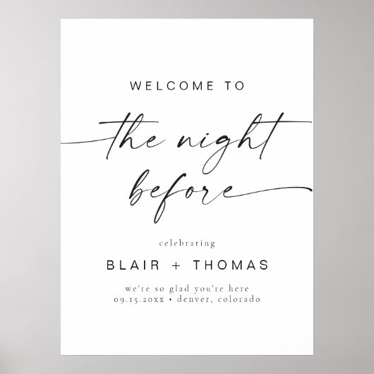 BLAIR am Abend vor dem Hochzeitsessen Probe Poster (Vorne)