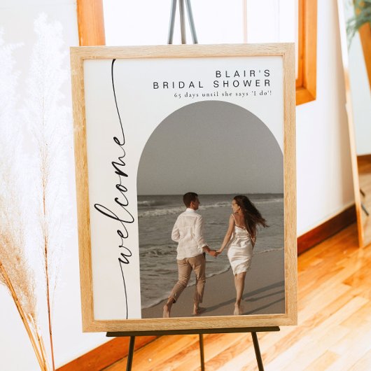 BLAIR Boho Arch Foto Brautparty Willkommen Poster