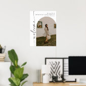 BLAIR Boho Arch Foto Brautparty Willkommen Poster (Heimbüro)