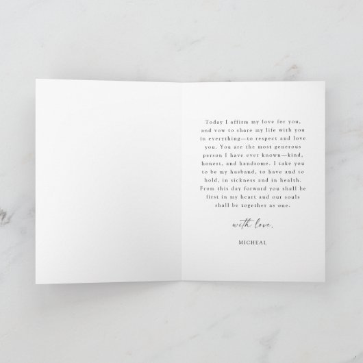 BLAIR Boho Minimalistisch ihre Eheschließungskarte Karte (Innenseite)