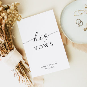BLAIR Boho Minimalistische seine Eheschließungskar Karte