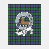 Blair Clan Abzeichen Tartan Kariert Fleecedecke (Vorderseite)