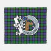 Blair Clan Abzeichen Tartan Kariert Fleecedecke (Vorderseite (Horizontal))