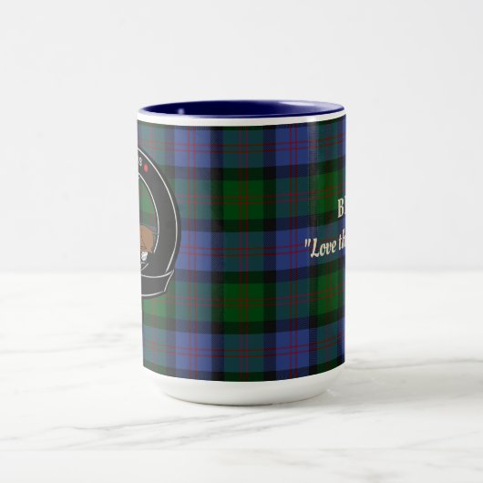 Blair Clan Abzeichen & Tartan Tasse (Zentrum)