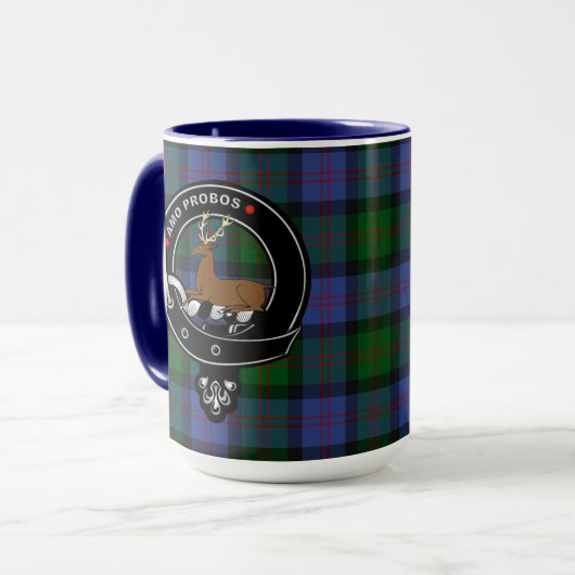 Blair Clan Abzeichen & Tartan Tasse (Vorderseite Links)