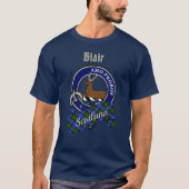 Blair Clan Badge & Tartan T-Shirt (Vorderseite)