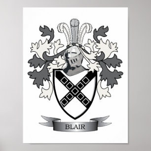 Blair-Familienwappen-Wappen Poster