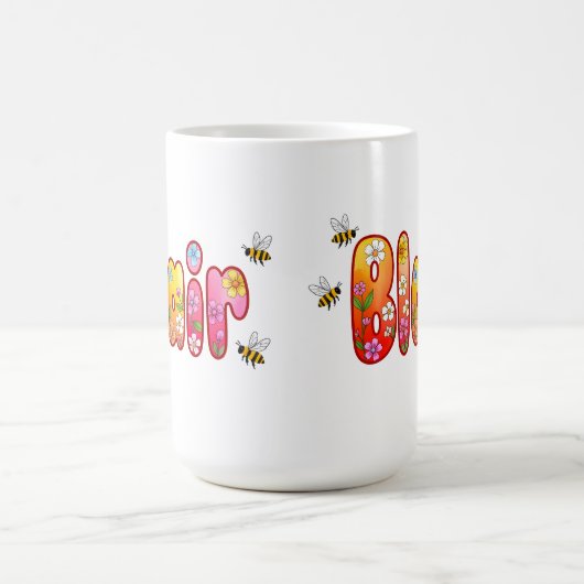 Blair - Floral and Bee Design Mug Kaffeetasse (Mittel)