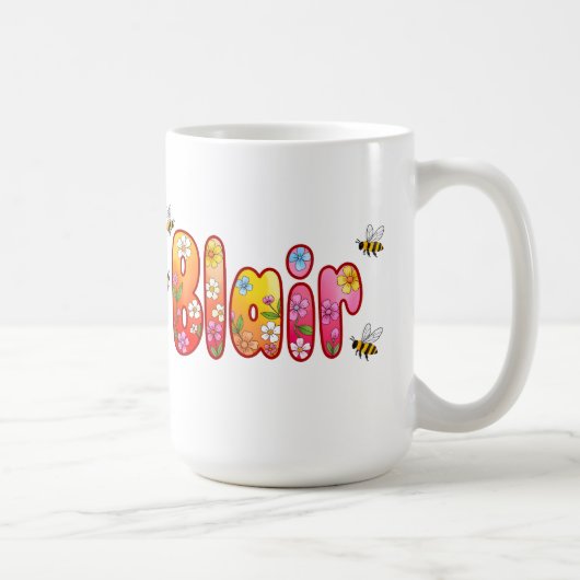 Blair - Floral and Bee Design Mug Kaffeetasse (Rechts)