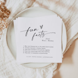 BLAIR Fun Facts Wedding Napkins, moderne Minimalis Serviette
