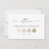 Blair Minimal Wedding Guest Dress Code-Visitenkart Einladung (Vorderseite)