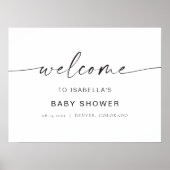 BLAIR Minimalistisch Boho Babydusche Begrüßungszei Poster (Vorne)