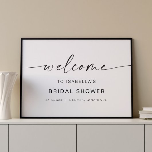 BLAIR Minimalistisch Boho Brautparty Begrüßungszei Poster