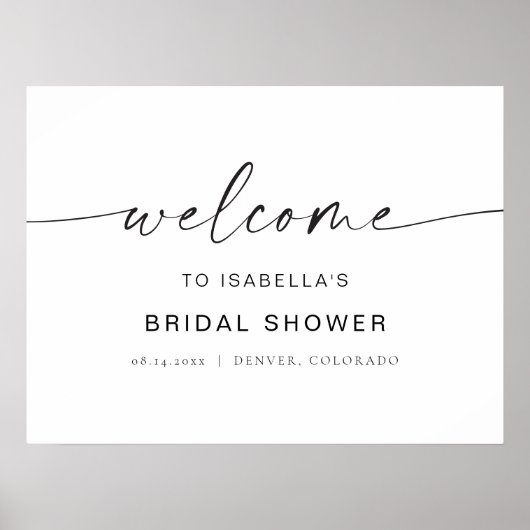 BLAIR Minimalistisch Boho Brautparty Begrüßungszei Poster (Vorne)