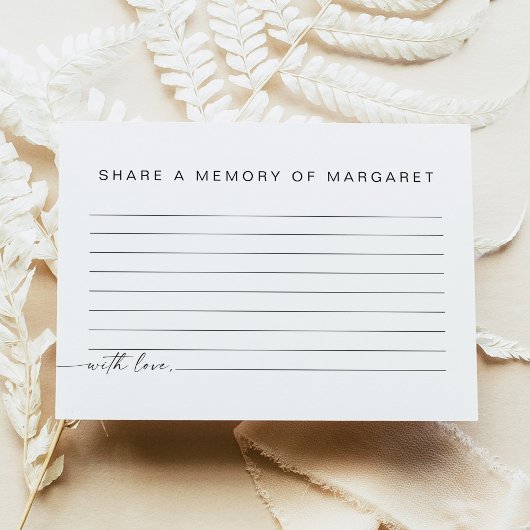 BLAIR Minimalistische Beerdigung Teilen Sie eine S Begleitkarte