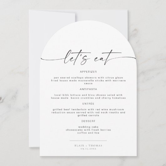 BLAIR Minimalistische Bohemische Arch Wedelkarte Einladung (Vorderseite)