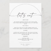 BLAIR Minimalistische Bohemische Arch Wedelkarte Menükarte (Vorderseite)