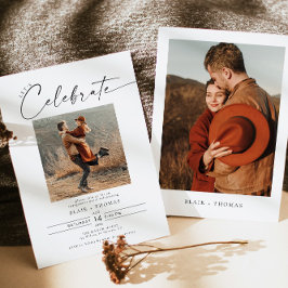 BLAIR Modern Bohemische Foto Engagement Party Einladung