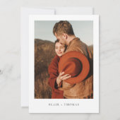 BLAIR Modern Boho Arch Foto Engagement Party Einladung (Rückseite)