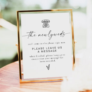 BLAIR Modern Boho Audio Phone Guest Book Sign Poster