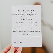 BLAIR Modern Boho Baby Advice and Predictions Card Einladung