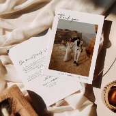 BLAIR Modern Boho Foto Wedding Vielen Dank Einladung