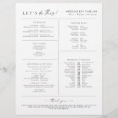 BLAIR Modern Boho Wedding Day Details Zeitleiste Flyer (Vorne)