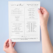 BLAIR Modern Boho Wedding Day Details Zeitleiste Flyer (Hand)