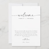 BLAIR Modern Boho Wedding Weekend Willkommensplan Einladung (Vorderseite)