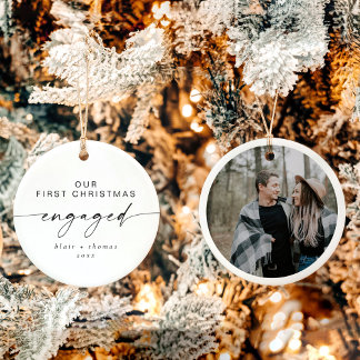 BLAIR Modern Minimal 1. Weihnachtsfeiertag Verlobt Keramik Ornament