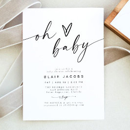 BLAIR Modern Minimal Boho Oh Baby Shower Einladung