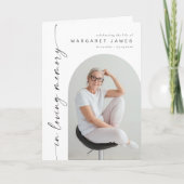 BLAIR Modern Minimalist Memorial Funeral Program Karte (Vorderseite)