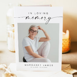 BLAIR Modern Minimalistisch Memorial Beerdigung Pr Karte