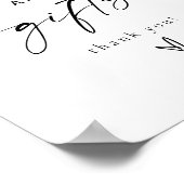 BLAIR Moderne Karten und Geschenke Hochzeitstisch Poster (Ecke)