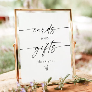 BLAIR Moderne Karten und Geschenke Hochzeitstisch Poster