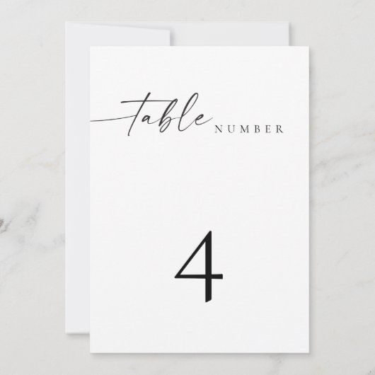 BLAIR Moderne Minimalistische Hochzeitskarte Tisch Einladung (Rückseite)