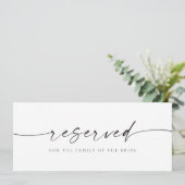 BLAIR Moderne Minimalistische Hochzeitstagung rese Einladung (Stehend Vorderseite)