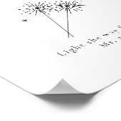 BLAIR Moderner Bohemischer Hochzeitssparkler absch Poster (Ecke)
