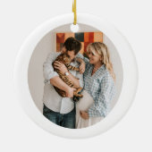 BLAIR Modernes 1. Weihnachtskatze oder Foto für Ha Keramik Ornament (Hinten)