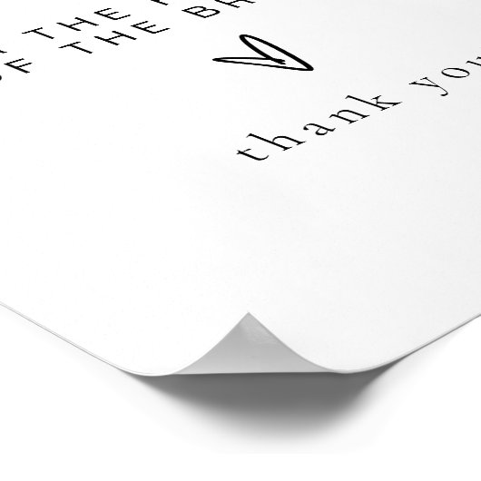 BLAIR Modernes Bohemisch reserviert für die Brautf Poster (Ecke)