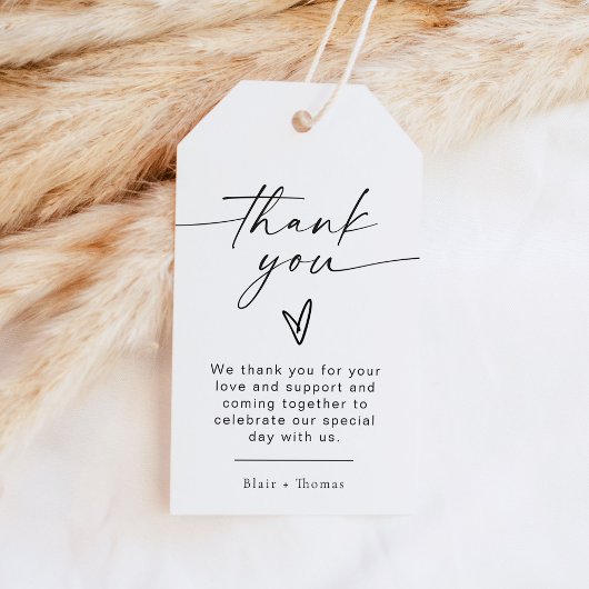 BLAIR Modernes Bohemisches Herz Vielen Dank Geschenkanhänger