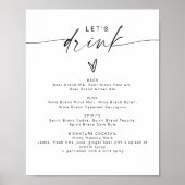 BLAIR Modernes Bohemisches "Let's Drink Bar Menu" Poster (Vorne)