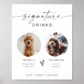 BLAIR Modernes Boho 2 Foto Hundeschrift Getränk Poster (Vorne)
