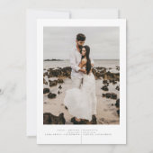 BLAIR Modernes Boho Foto Wir haben Empfang gekocht Einladung (Rückseite)