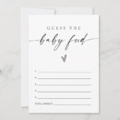 BLAIR Modernes Guck das Baby Food Baby Shower Game Einladung (Vorderseite)